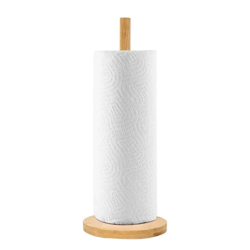 Natural Bamboo Paper Towel Holder