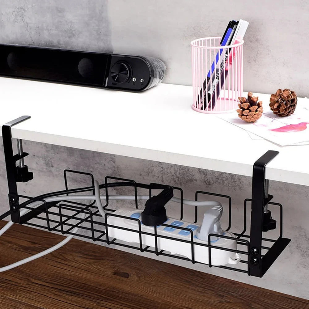 Under-Desk Cable Management Tray