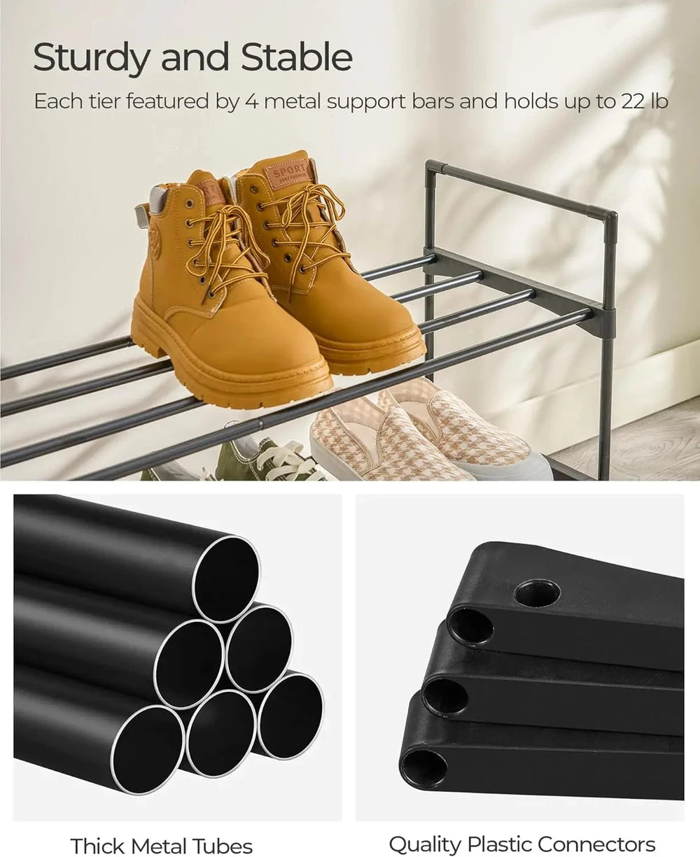 3-Tier Metal Shoe Rack