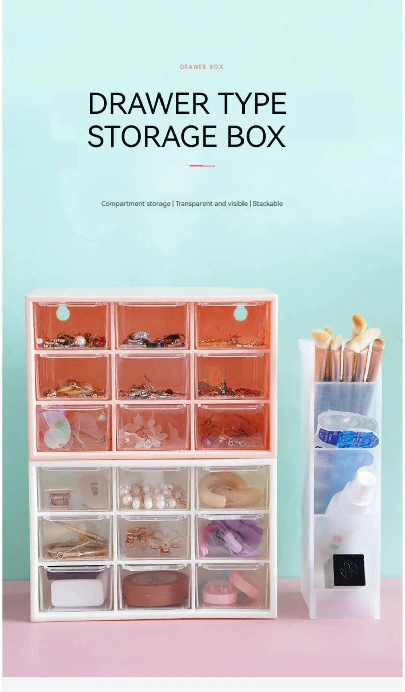 Compact Multi-Compartment Cosmetic Organizer