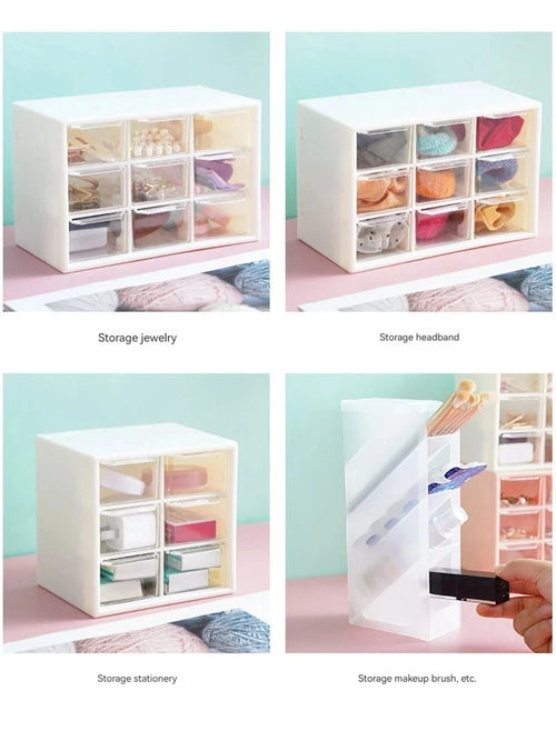 Compact Multi-Compartment Cosmetic Organizer