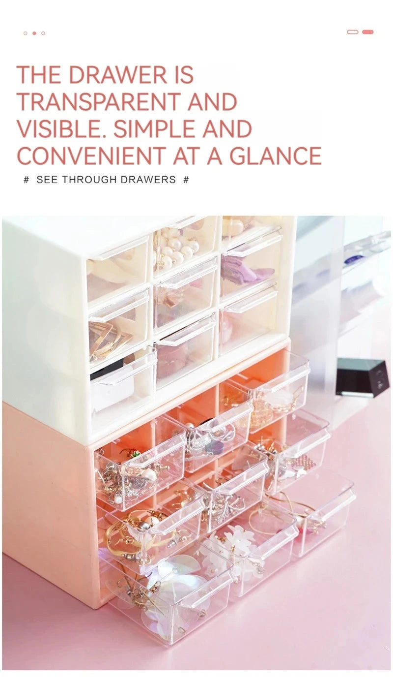 Compact Multi-Compartment Cosmetic Organizer