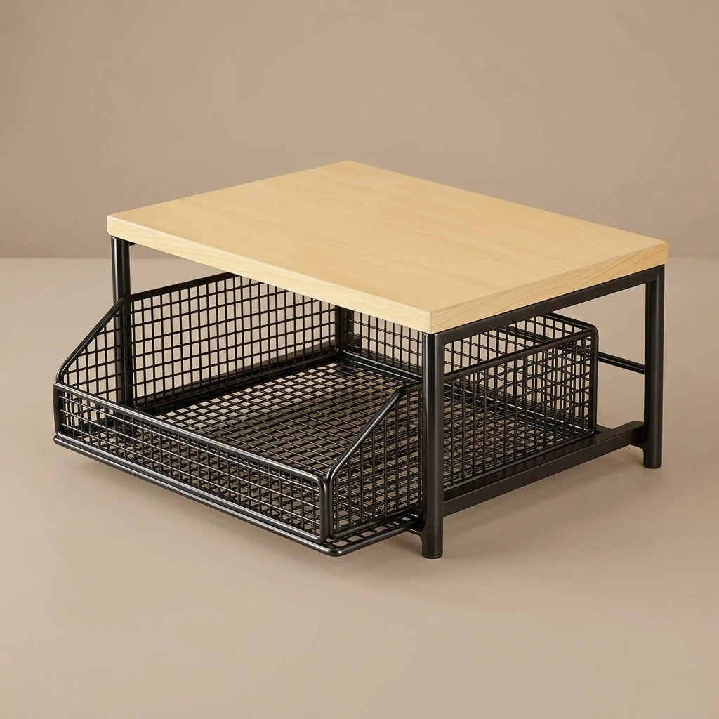 2-Tier Metal Kitchen Organizer